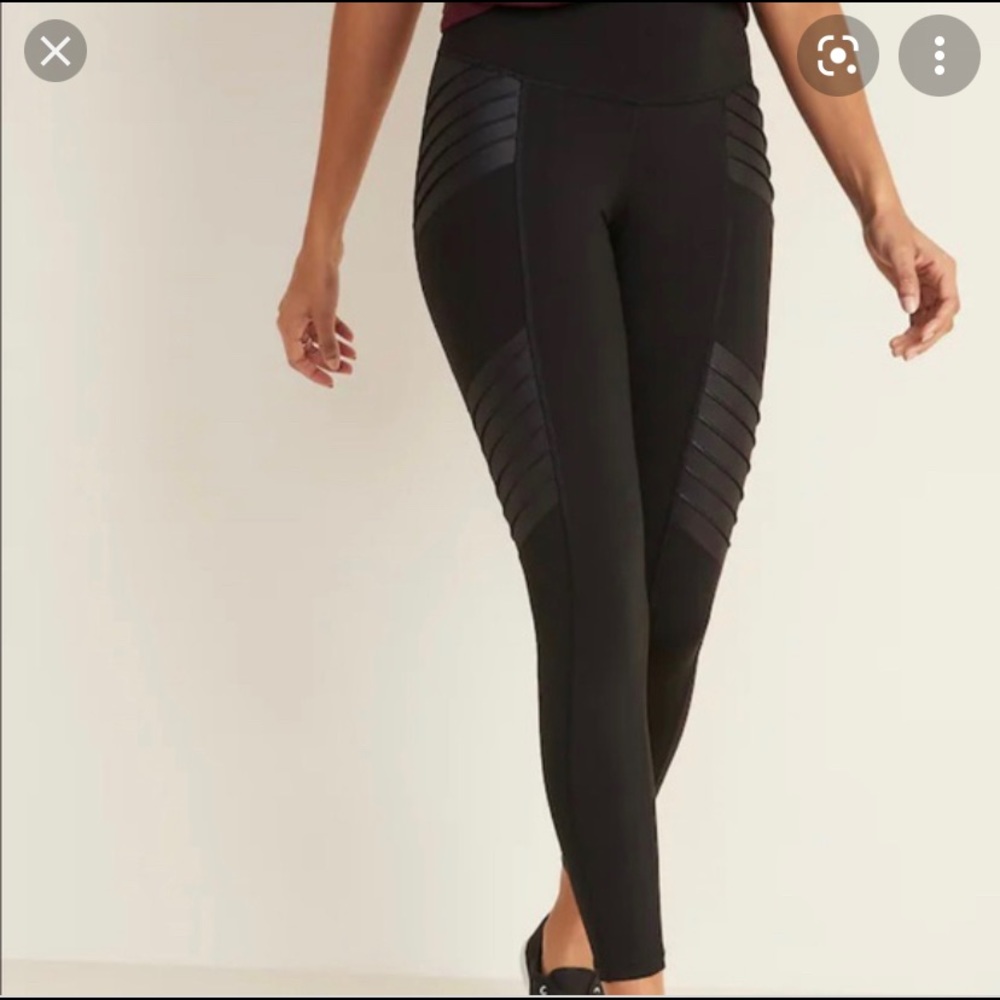 Designer style moto-leggings